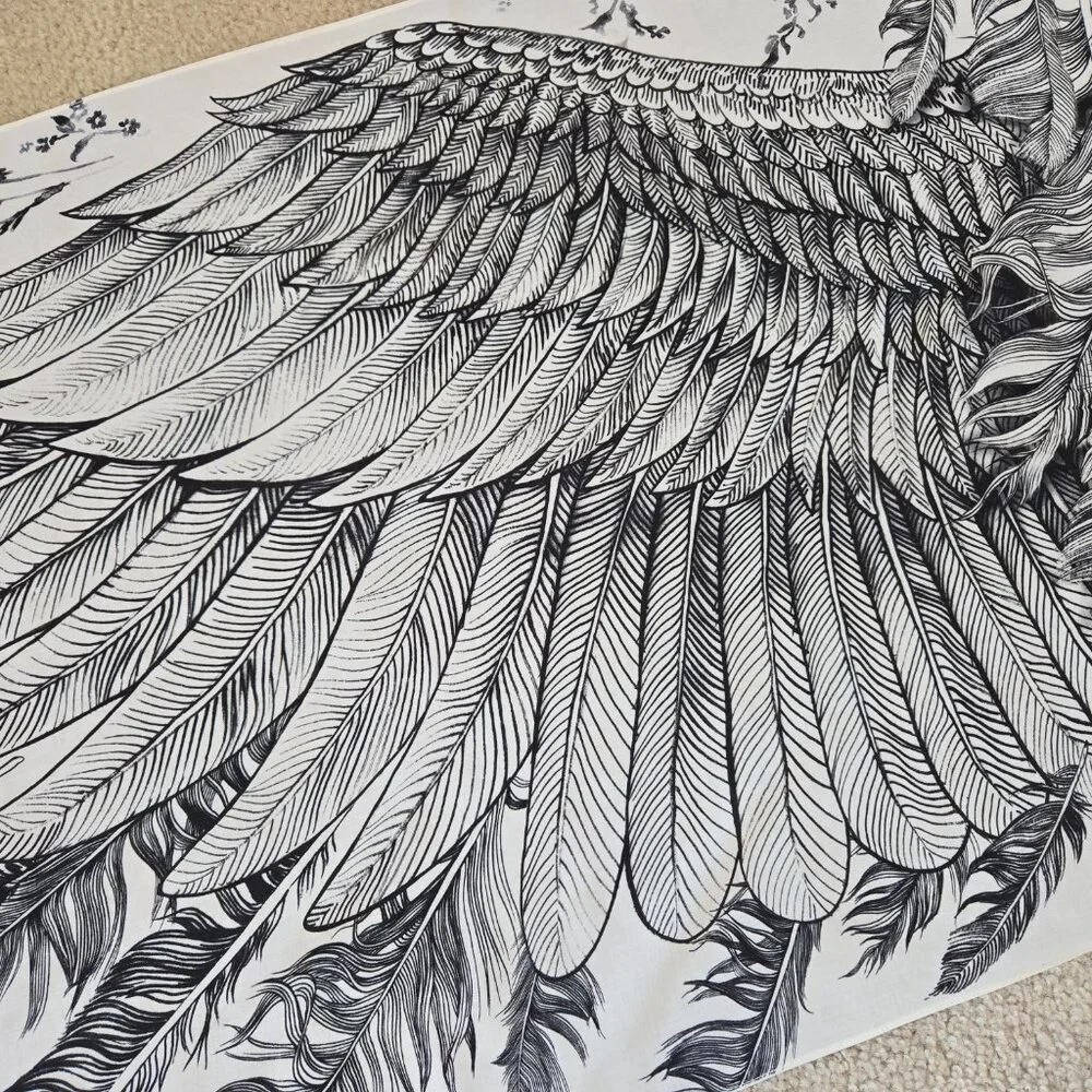 Bird Feathers Angel Wings Lightweight Scarf